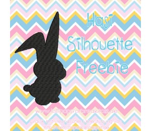 Stickmuster - Hase Shilouette